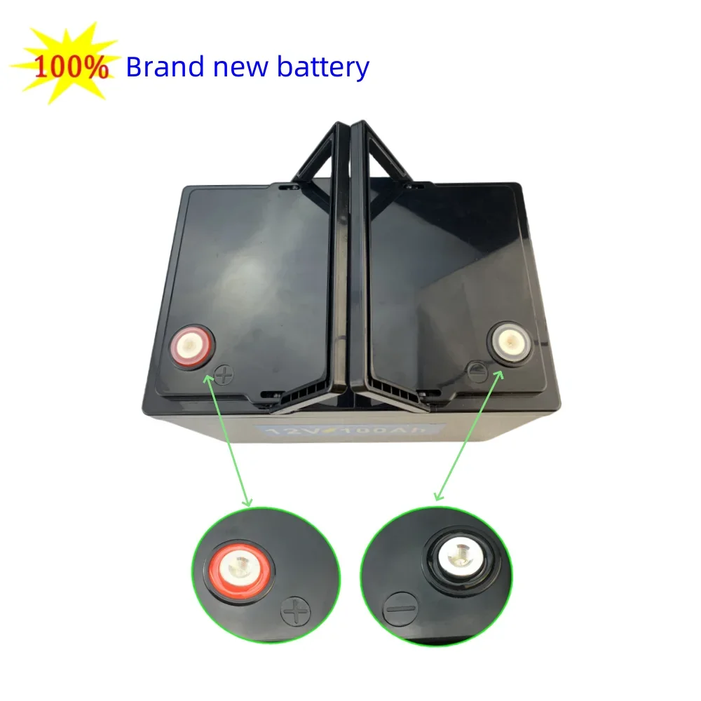 12V 100Ah LiFePo4 Battery Pack Lithium Iron Phosphate Batteries Built-in BMS for Solar Boat Home Energy Storage Cells