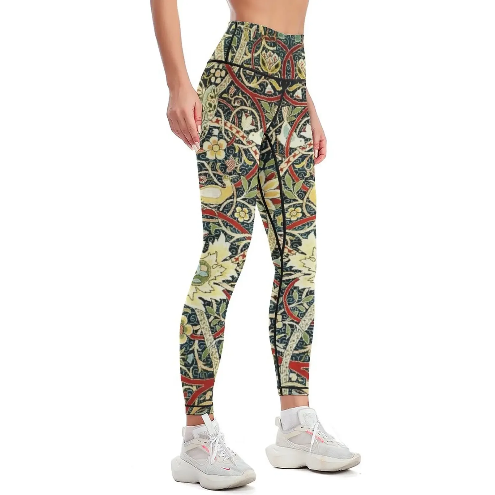 William Morris Bullerswood Antique Rug Print Leggings Women's sports pants gym clothing Legging sport Womens Leggings