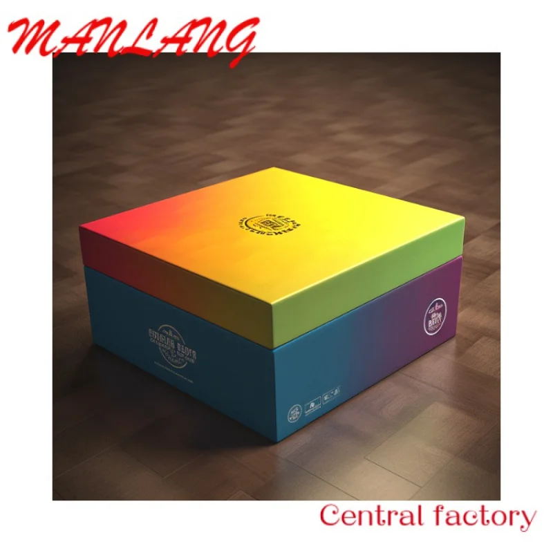 Custom  Colorful white gift box multi-color folding gift box manufacturers supply