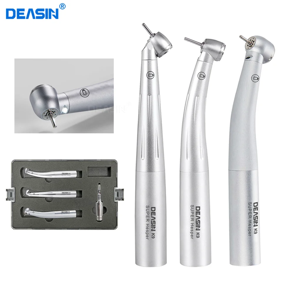 Dental F300 LED High Speed Handpiece Set Standard Bighead Self-powered Air Turbine E-generator Handpiece 45 Degree 2/4/6Holes