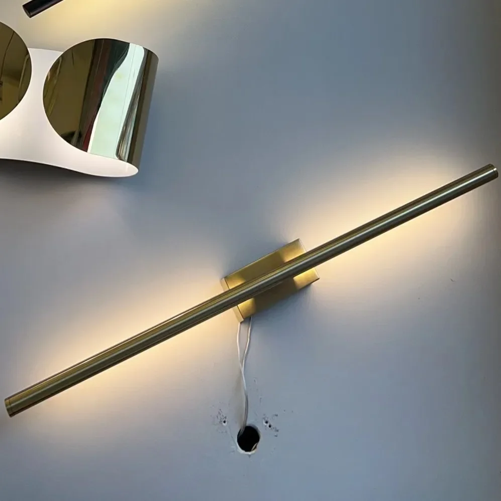 Lámpara de pared minimalista de línea larga, dormitorio moderno y sencillo, mesita de noche, pasillo, sala de estar, lámpara de entrada