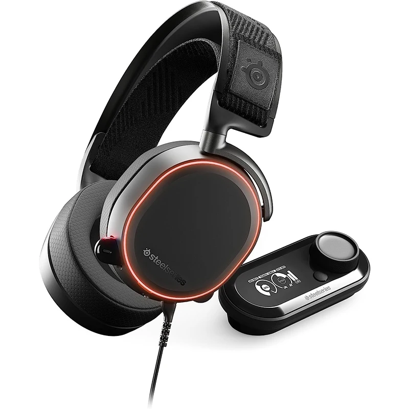 

SteelSeries Arctis Pro + GameDAC Wired Gaming Headset - Certified Hi-Res Audio - Dedicated DAC and Amp for PS5/PS4 and PC