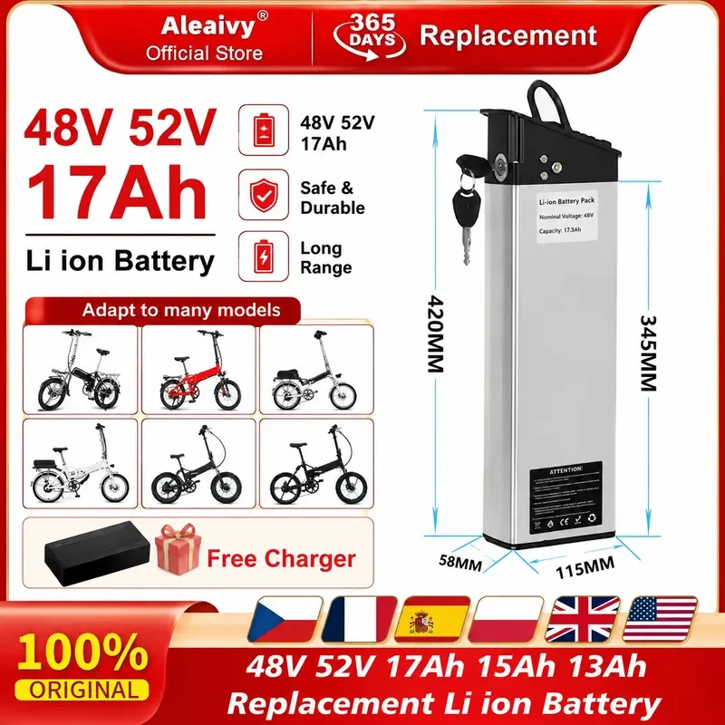 DCH-009 48V 17Ah 15Ah 13Ah Replacement Battery for 2022 New Engwe EP-2 Pro Engine Pro Upgraded Version For MATE X Bike