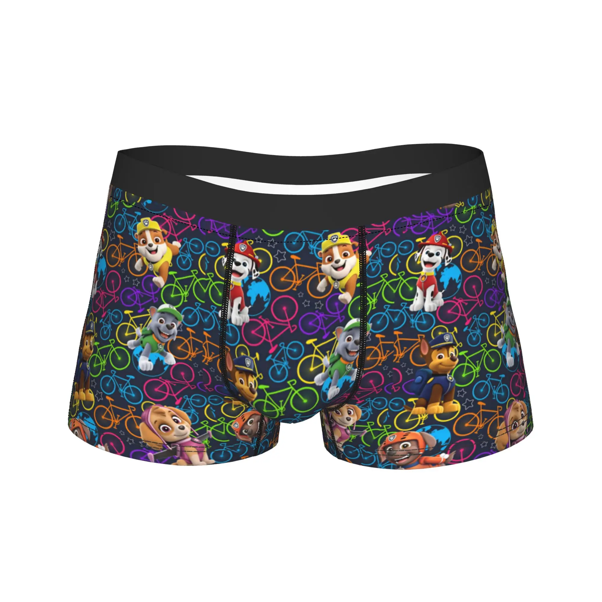 Paw Dogs Marshall Rubble Chase Rocky Zuma Skye Bicycle Star Art Underwear Panties Boxer Brief For Man Pouch Oversize Boxershorts