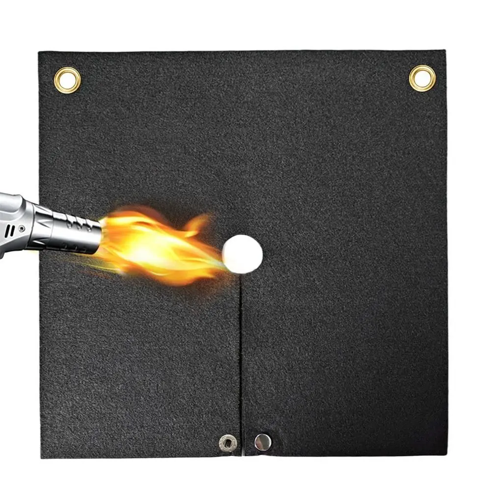 30x30cm Fireproof Welding Blanket 5mm Thick Black Welding Mat 0Flame Resistant Up To 3000℉ Protective Welding Mat
