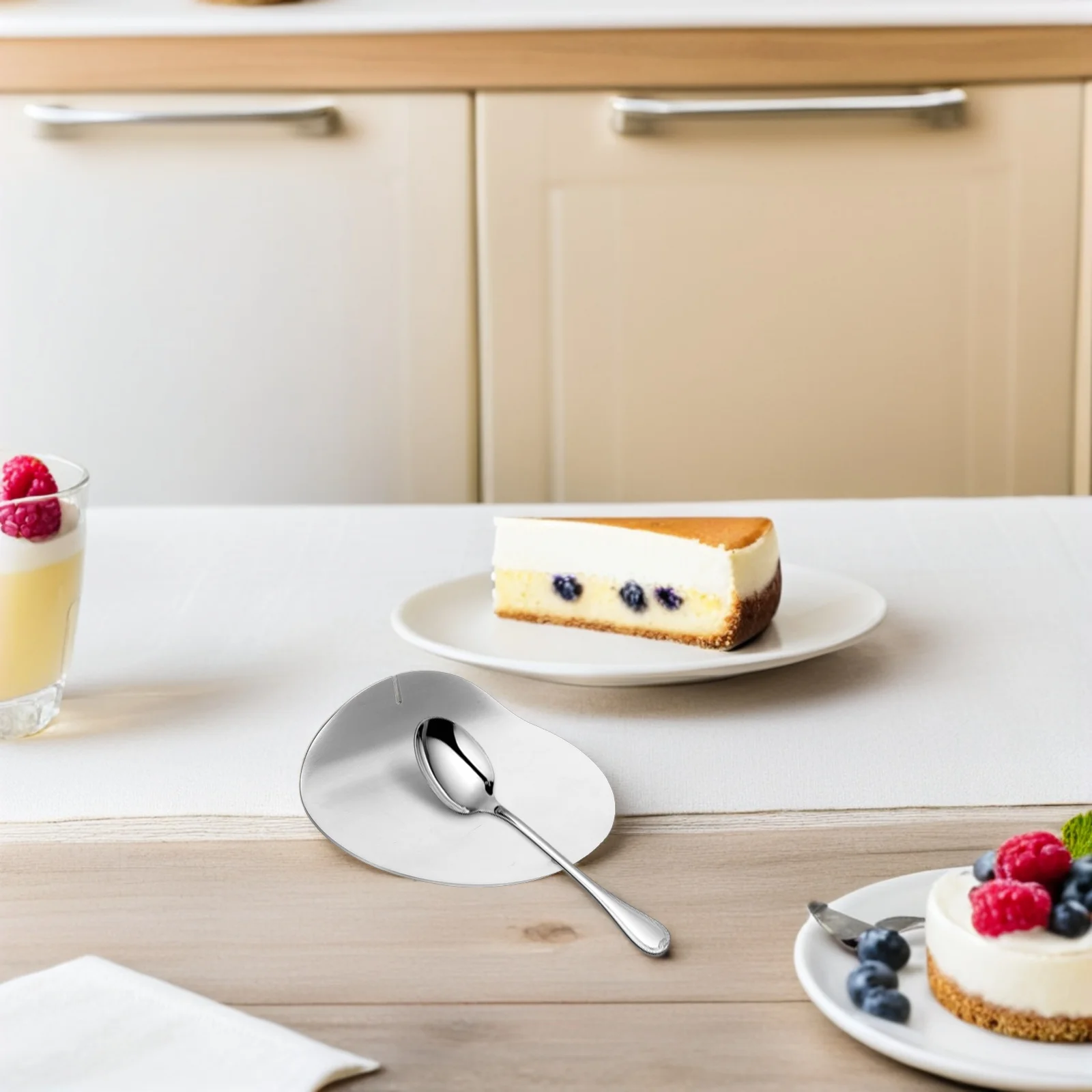 

2pcs Spoon Holder Stainless Steel Scoop Rest Compact Kitchen Utensil Rack Easy Clean Dining Table Decor Household Gift