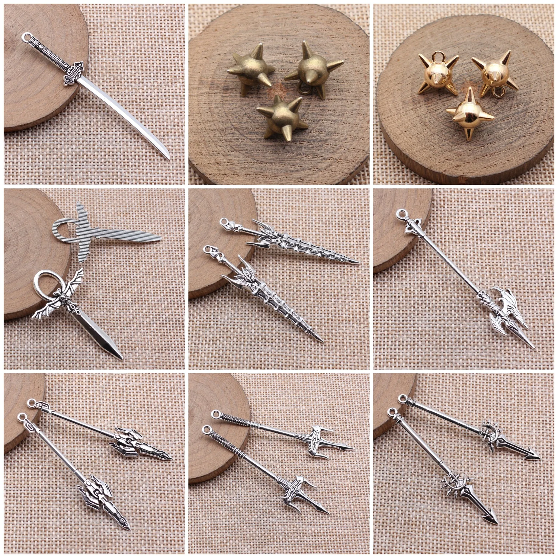 Vintage Cosplay Costume Themed Charms Pendant Party For Jewelry Making Bracelet Necklace DIY Craft Bulk
