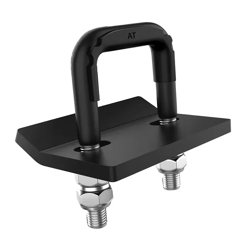 Heavy Duty Hitch Clamp for 2.5 Inch Trailer Hitches, Rubber Isolator and Anti-Rust Double Coating Protective, Black