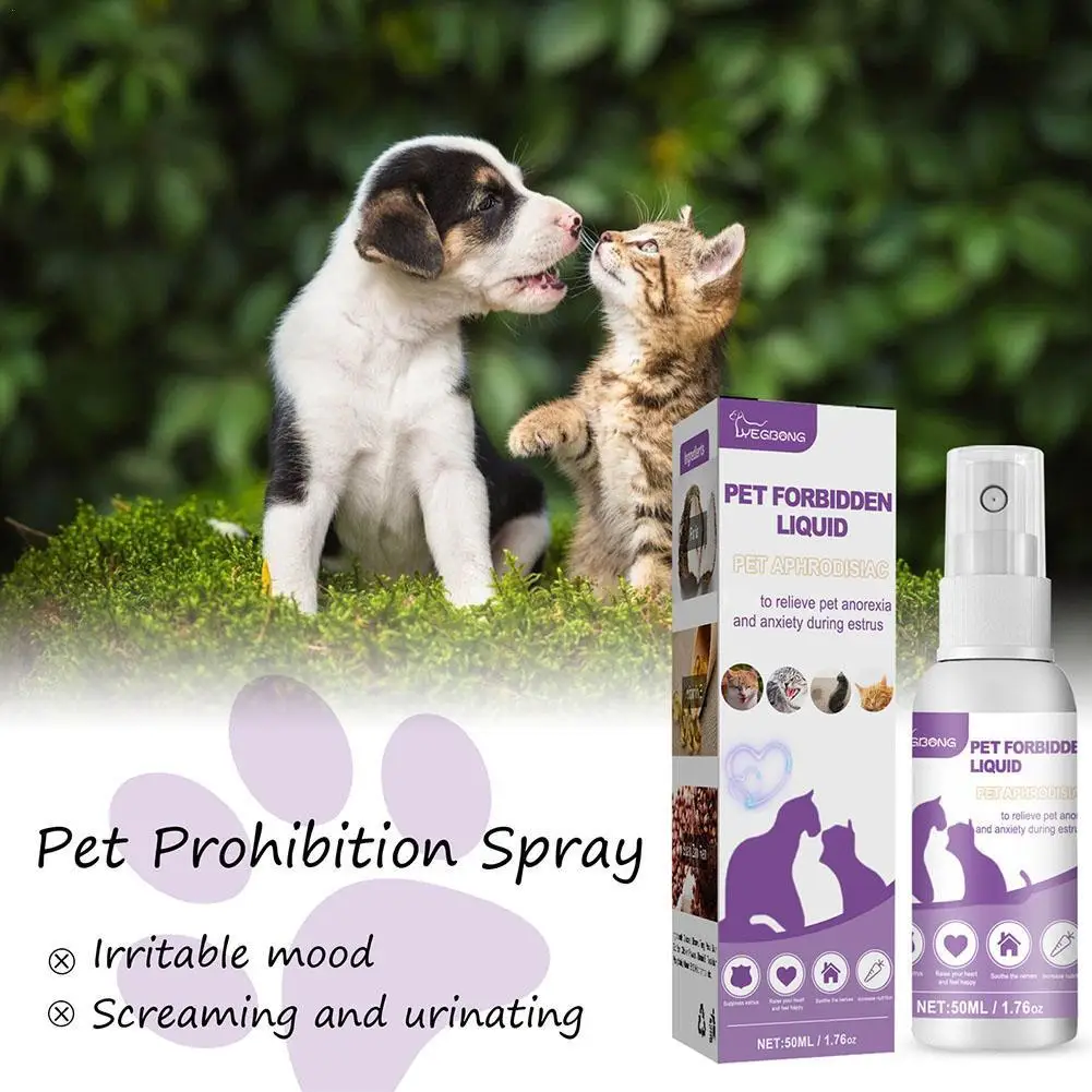 Pet Anti-estrus Liquid 50ml Improves Estrus Anxiety And Reduces Estrus Conditioning Spray Natural Ingredients For Cats And Dogs