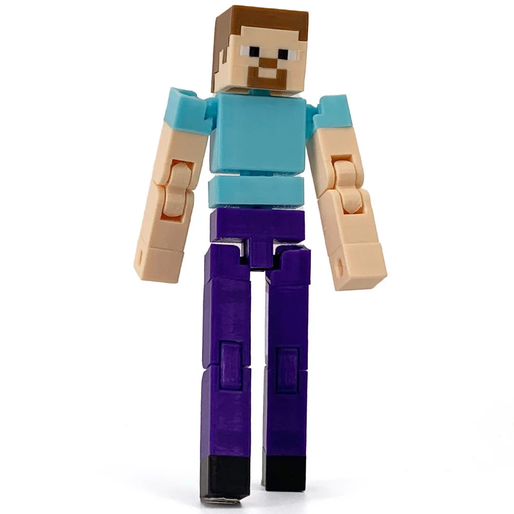 Figuras de acción de Minecraft Steve Anime, juguetes multiarticulados Shapeshift, modelo de maniquí, regalos de juego para padres e hijos, impreso en 3D