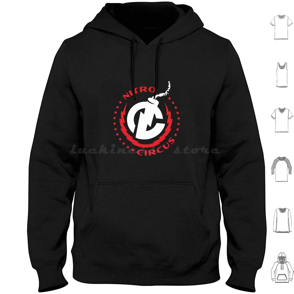 Nitro Circus Logo Hoodie cotton Long Sleeve Nitro Circus Logo Motors Action Sport