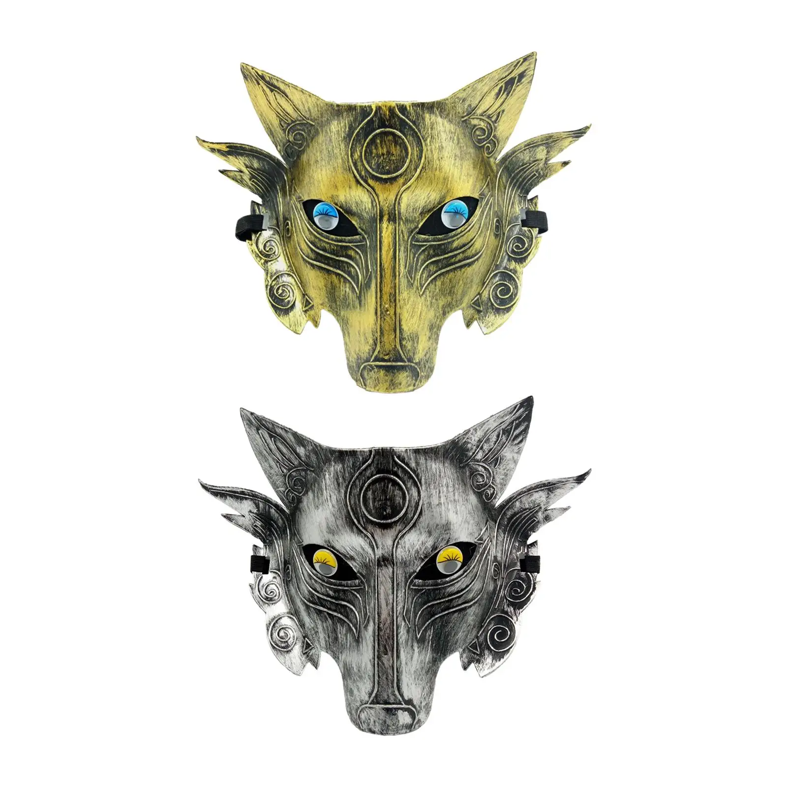 Wolf Mask Cosplay Face Cover Costume Accessory Creative Werewolf Mask for Stage Performance Festival Carnival Night Club Party