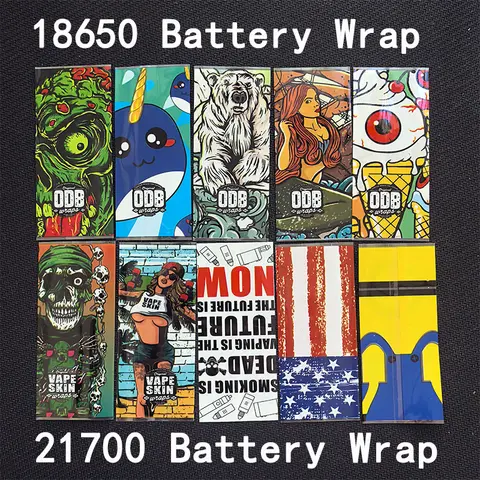10PCS 18650 20700 21700 Battery PVC Protected Cover Skin Heat Shrink Tube Pack lithium Case Sleeve Insulated Film Wrap