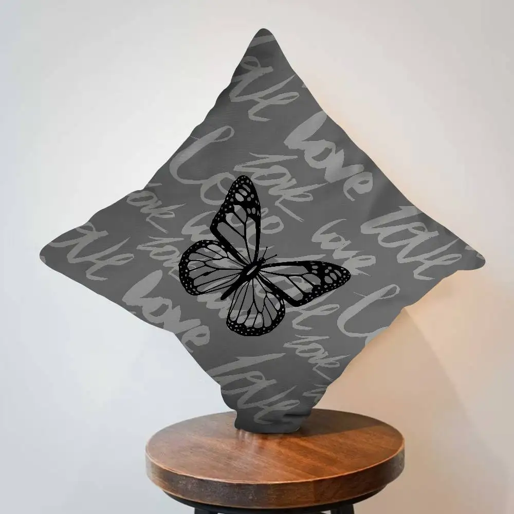 Flower Love Pattern Cushion Cover Car Throw Pillow Case For Sofa Car Christmas Gift 40x40cm 45x45cm