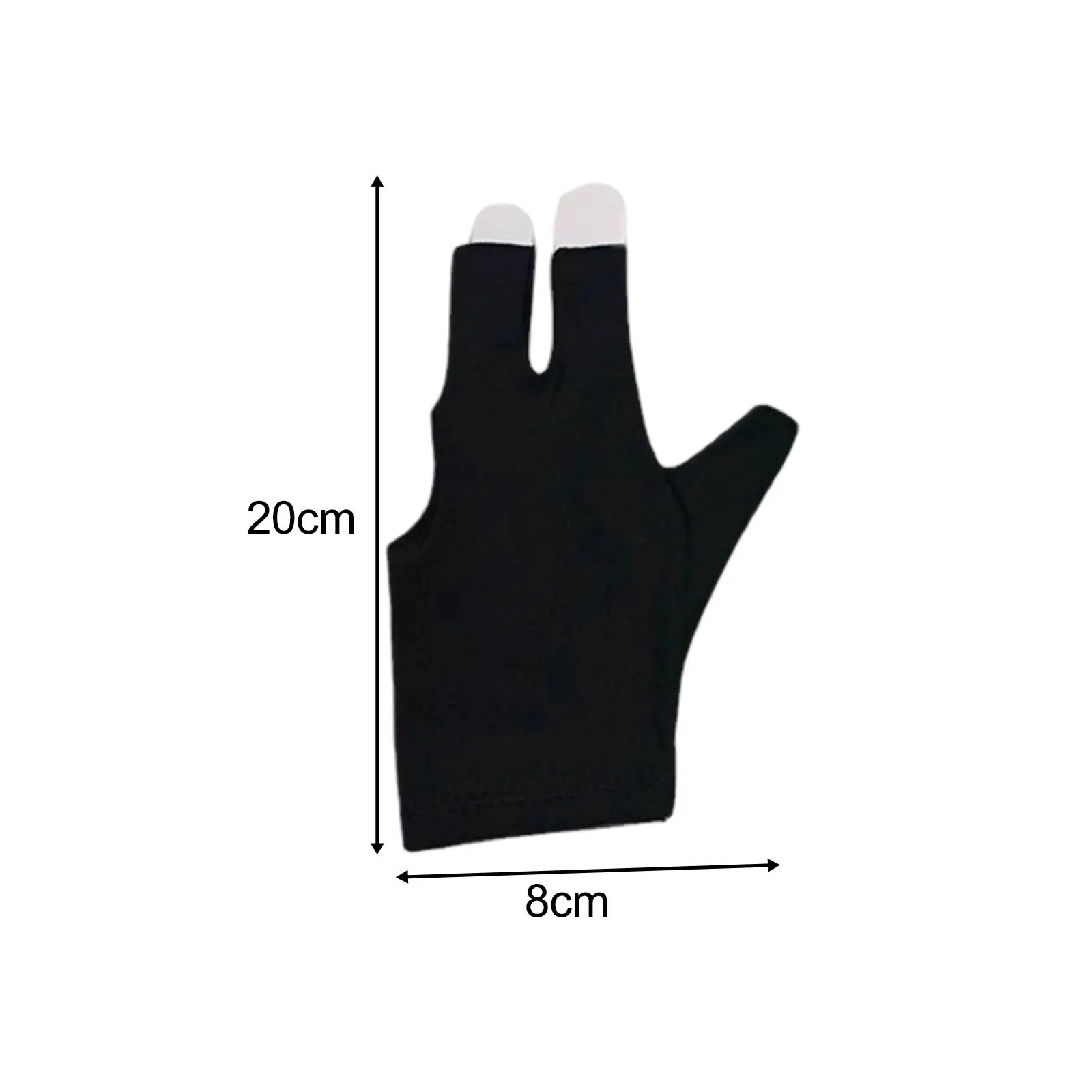 Pool Cue Gloves for Billiards Snooker Players 3 Fingers Show Gloves Nonslip Sweat Absorbing Elastic Unisex Left Hand Shooter