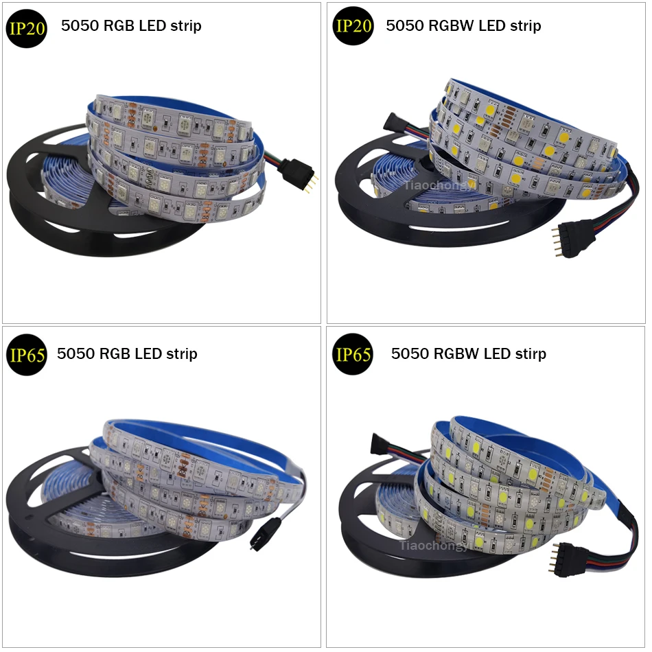 DC12V 5050 1m-2m RGB+White RGBW LED light strip RGBWW 60LEDs/m Flexible LED Tape