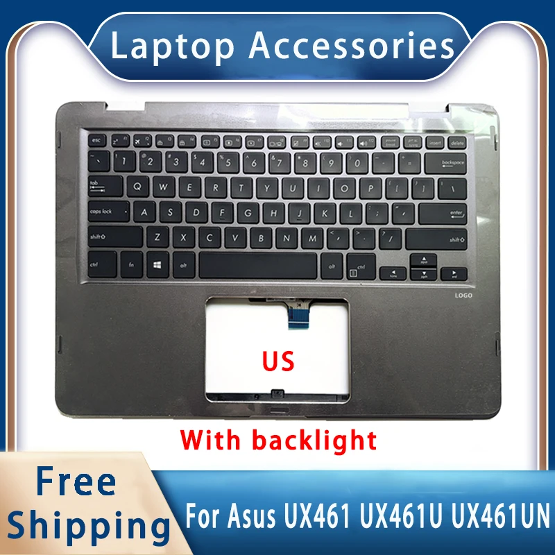 

New For Asus UX461 UX461U UX461UN;Replacemen Laptop Accessories Palmrest/US Keyboard With Backlight