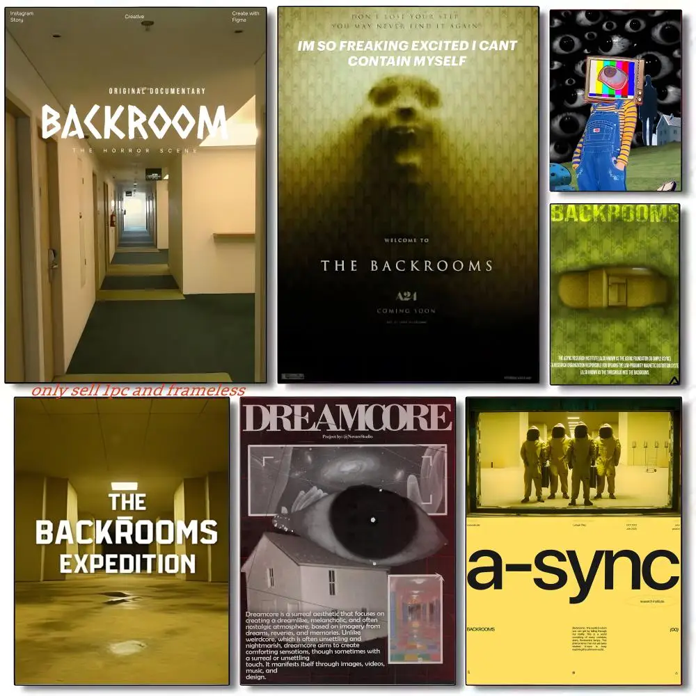 Honor Game E-Escape the Backrooms 2 Poster HD Poster Wall Art interior Hallway Home Decoration Holiday Gifts