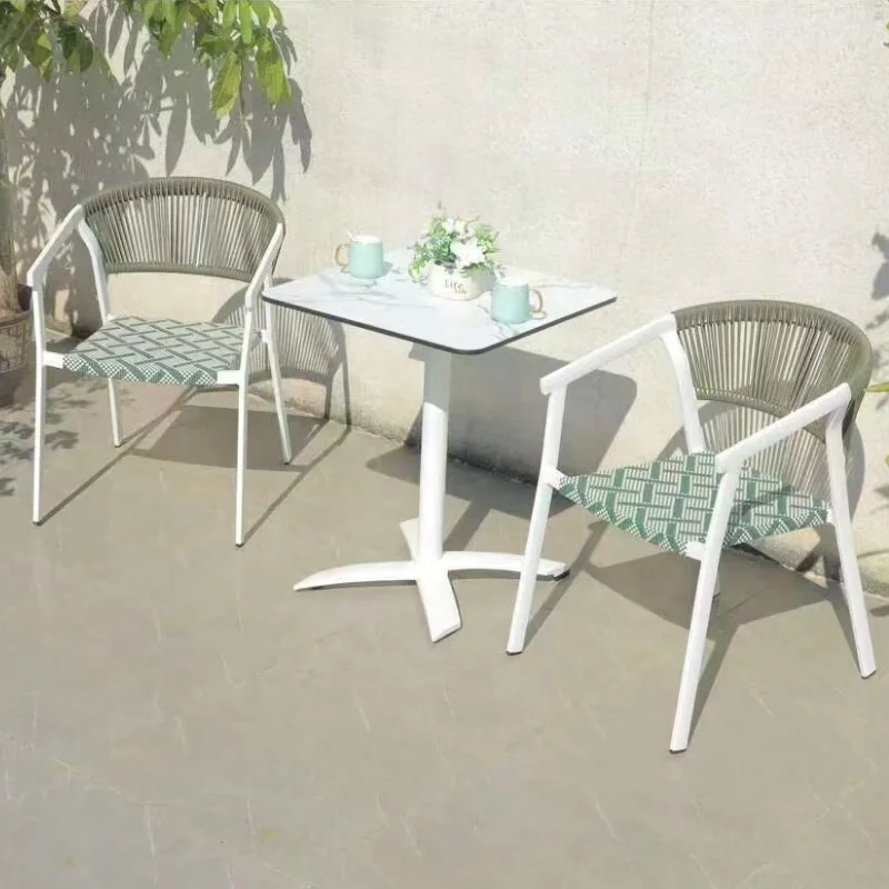 

-Новый алюминиевый набор для патио, складные обеденные столы с сиденьями, штабелируемые и для отелей, столовой, уличной садовой мебели