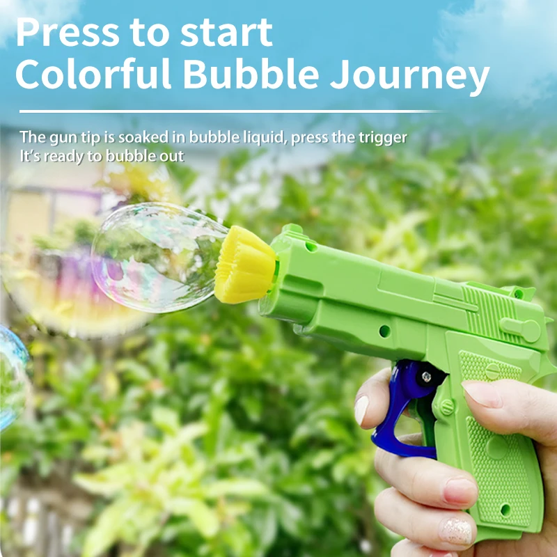 Kinderhandmatige Draagbare Bubble Gun Verjaardag Continue Bubble Outdoor Sfeer Cadeau (Exclusief Bellenvloeistof En Batterij)