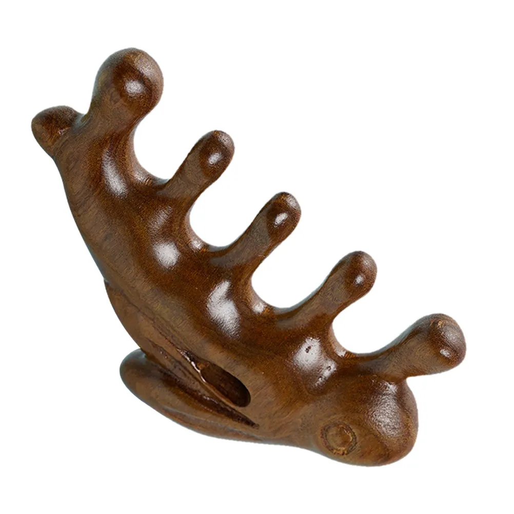 

Массажная расческа из сандалового дерева для головы, деревянный массажер для кожи головы, инструмент Гуаша для распутывания волос, расслабления, эргономичный дизайн, для дома и офиса