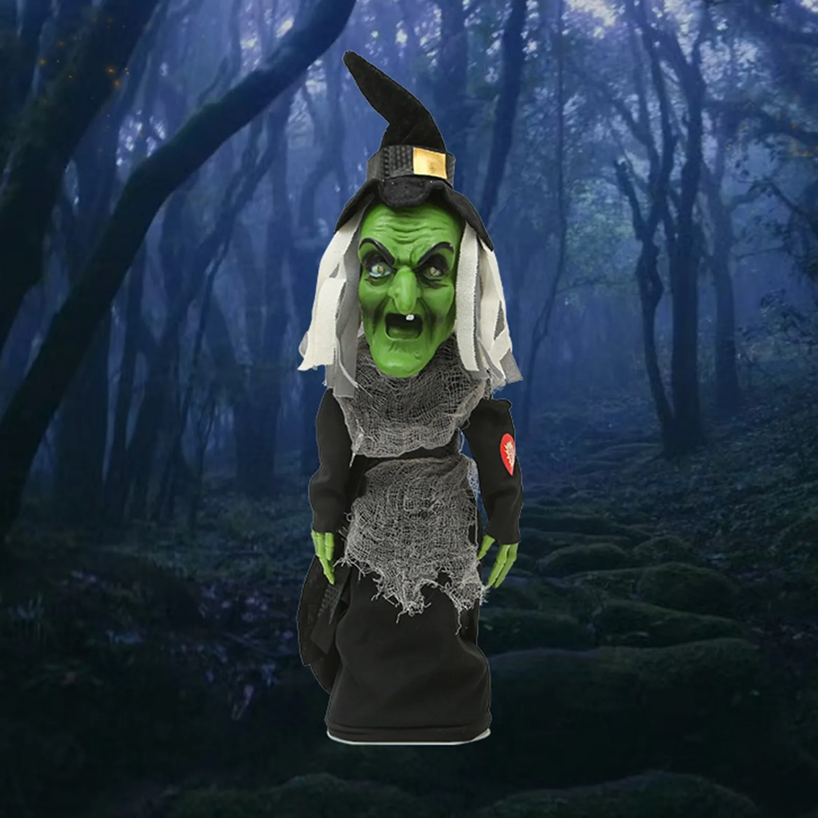 

Halloween Witch Decor Electronic Toy Atmosphere Setting Spooky Scary Ornament Witch for Porch Entertainment Parties