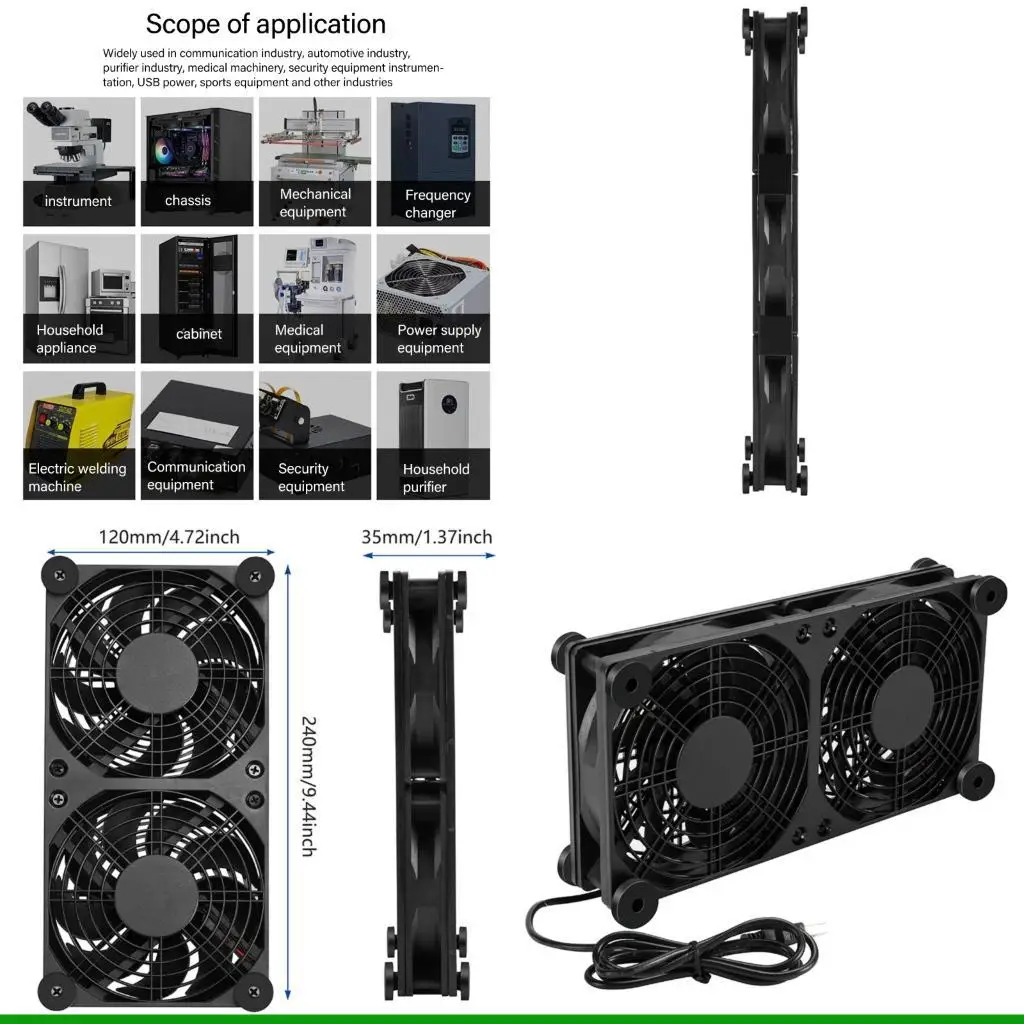 

U55C 5V Quiet USB Cooling Fan 120mm Cooling for Router Computer Video networking Cabinet