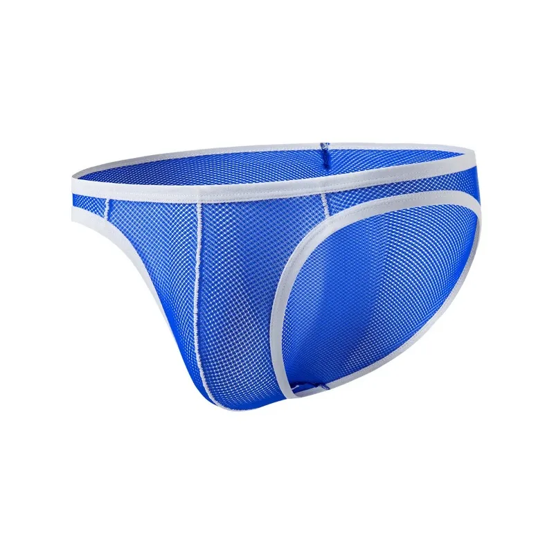 

Transparent Panties Mens Underwear Ice Silk U Convex Low Waist Briefs Breathable Transparent Full Mesh Sexy Man Panties