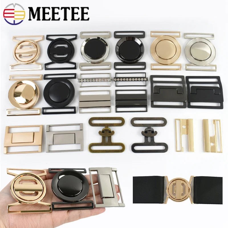 

1-5Pcs Metal Waistband Buckles Windbreaker Overcoat Belt Clasp Garment Decoration Hook Buckle DIY Clothes Sewing Accessories