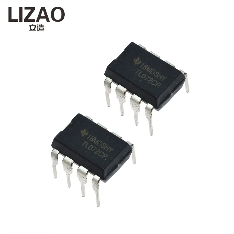 LIZAO 10PCS TL072CP TL072 TL072CN DIP-8 Dual Low Noise JFET Operational Amplifier Op Amp IC New Original Chip