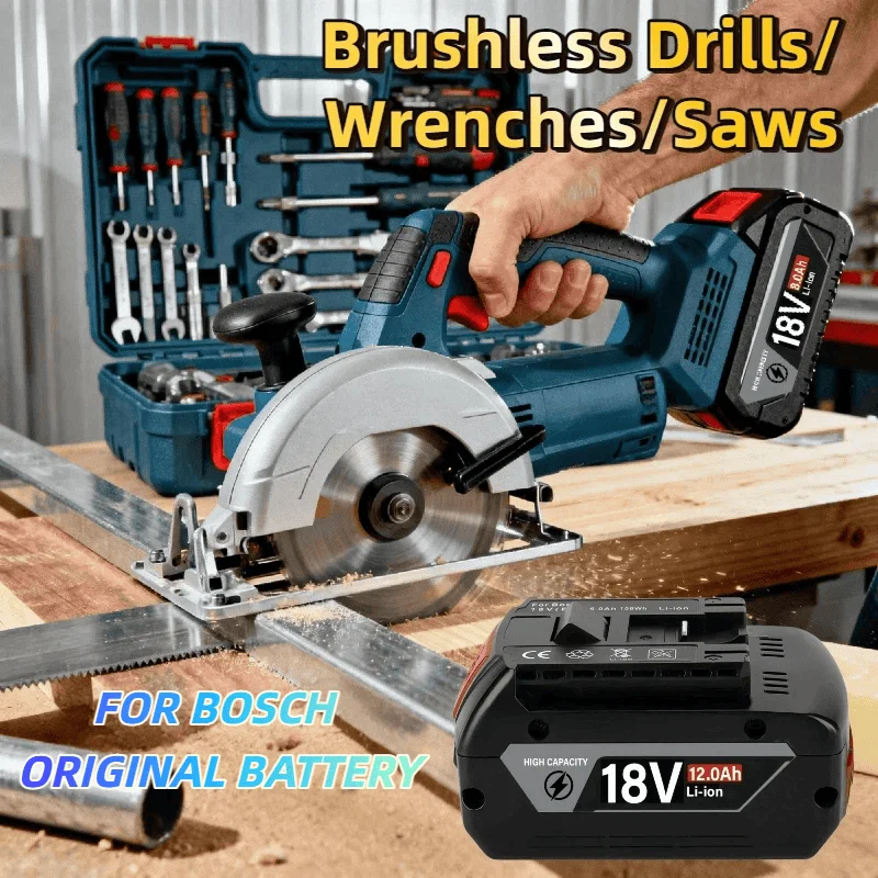 

Original viedakes for BOSCH 18V Battery Rechargeable for BOSCH 18V 6.0AH Existing Tool Rechargeable Battery with charger