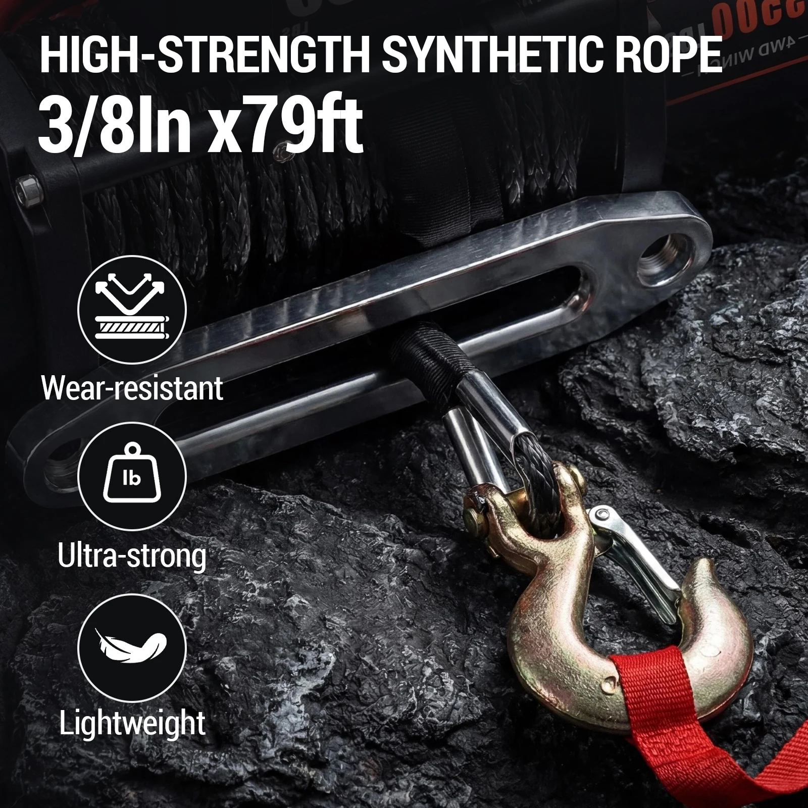 13500LBS Eléctrico | Sihao, ca - Boat Trailer Winch Strap reseña y precio
