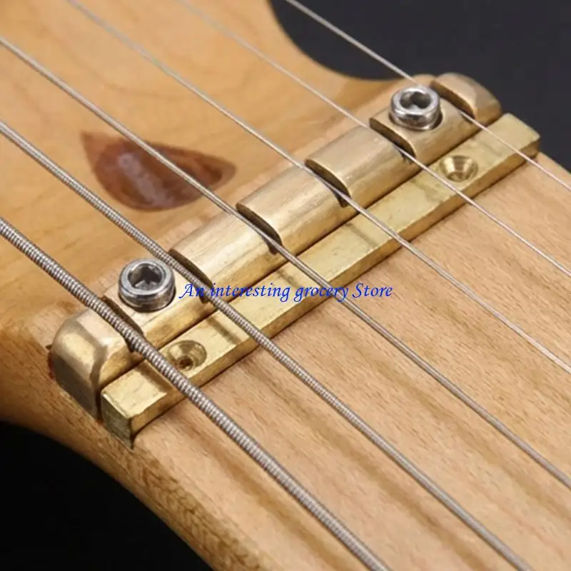 652D Replacement Brass Nut for Electric Guitar Adjustable for Precise String Action with Hexagon and Base Plate Included