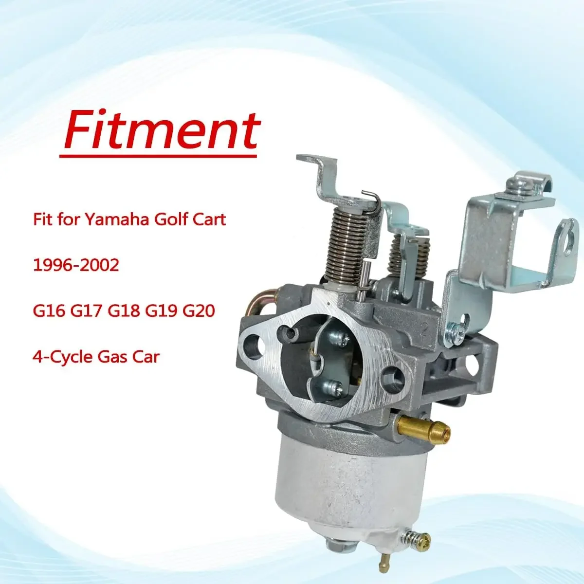 Carb Fit for Yamaha G16 G17 G18 G19 G20 Golf Cart Gas Club Car 4 CYCLE Carburetor 1996-2002 with Fuel Pump