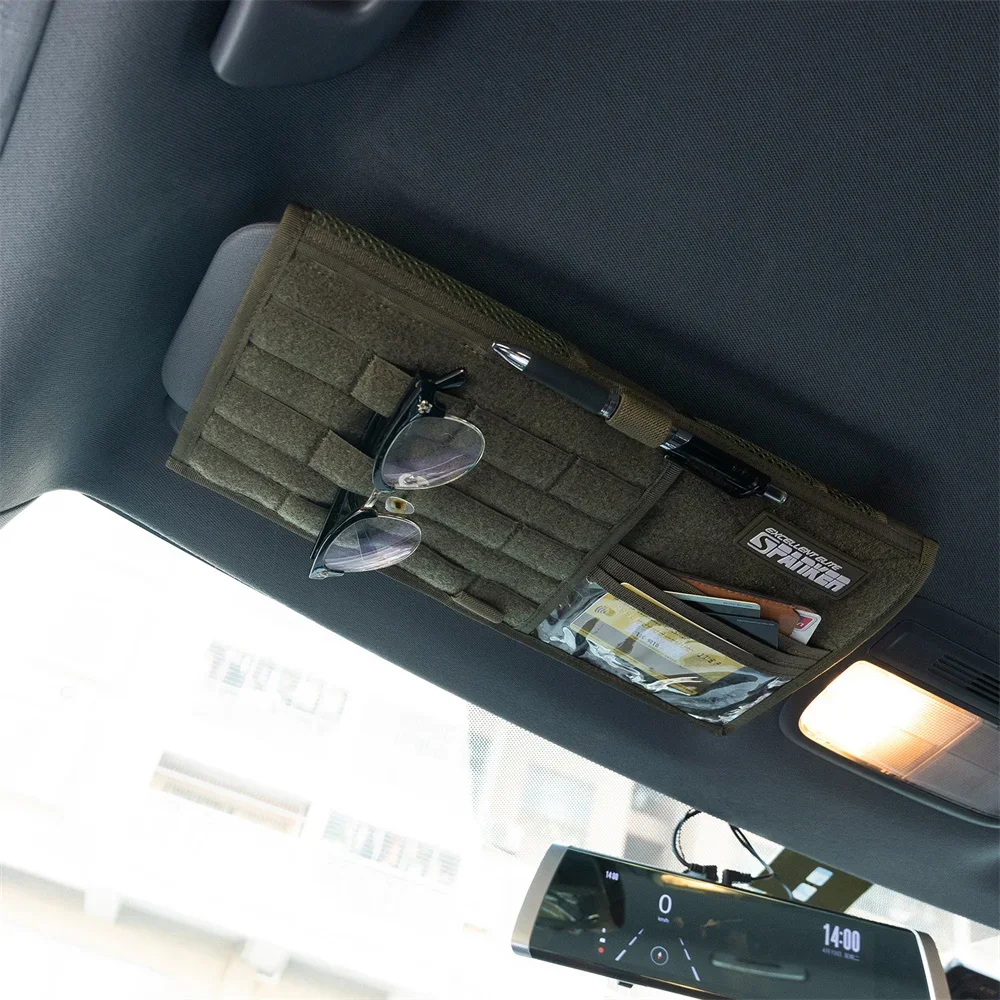 Imagem -06 - Tactical Molle Veículo Sun Visor Painel Organizador Multi-bolso Bolsa de Armazenamento Caminhão Carro Auto Acessórios Edc Ferramenta Pouch Holder