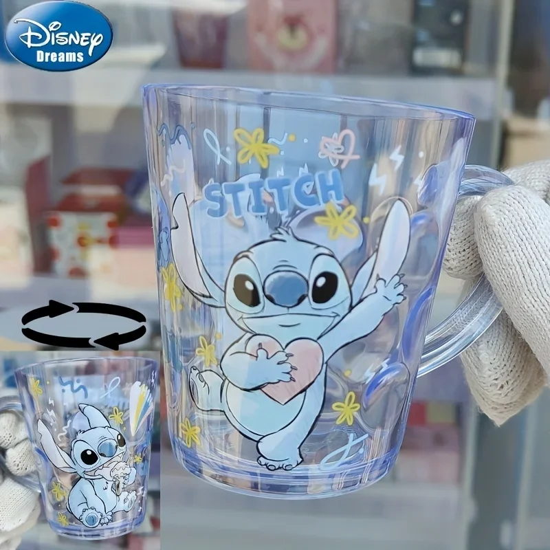 1pc Stitch Mickey, Minnie, Lightning McQueen, Elsa, Snow White mug, high-value water bottle and kettle, reusable water cup