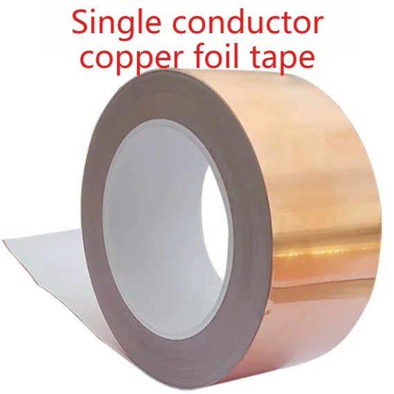 شريط رقائق النحاس ذاتي اللصق من النحاس النقي، شريط موصل من جانب واحد، إشعاع الحرارة، حماية إشارة درجة الحرارة العالية