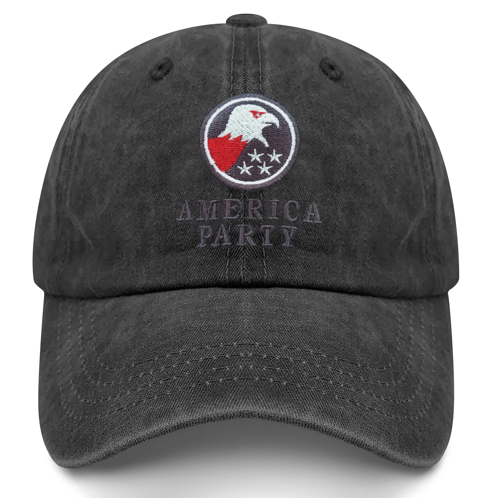 

America Party Vintage Embroidered Baseball Cap Washed Distressed Adjustable Golf Dad Hat Casual Unisex Style for Men And Women