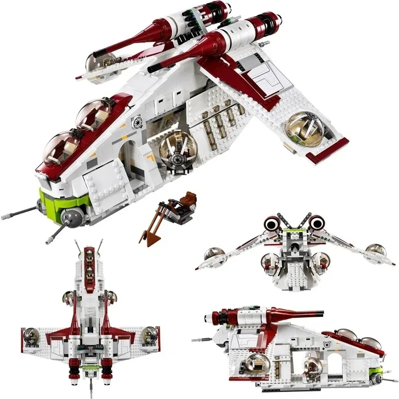Hot Toys 1228pcs Compatible With 05041 Republic Dropship Gunship Building Blocks 75021 Bricks Toys For Children Christmas gift