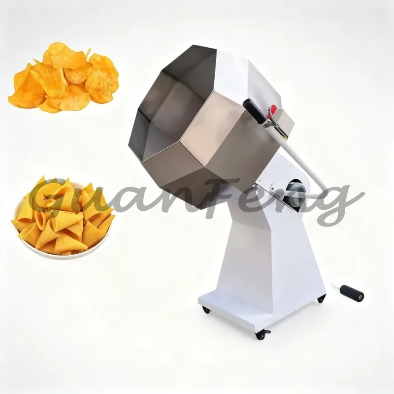 Automatic Multi‑Purpose Spice Seasoning Coating Machine, Stainless Steel Mixing Bucket