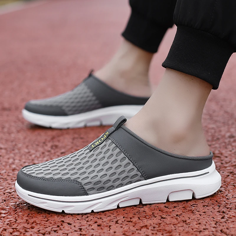 

ELUVA/мужские тапочки, летние мягкие удобные домашние тапочки, дышащие нескользящие мужские кроссовки, пара туфель на плоской подошве, мужские туфли-лодочки