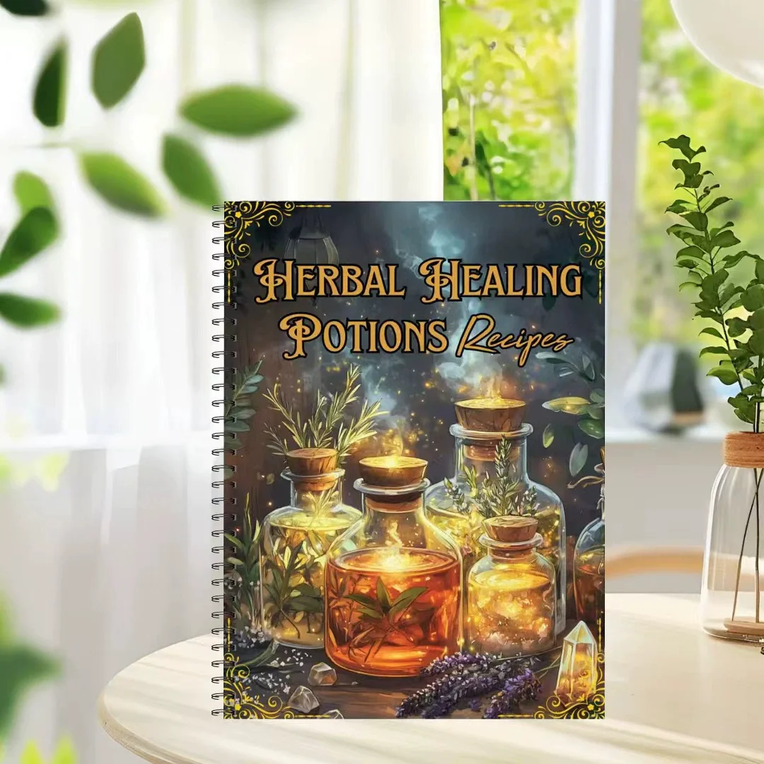 

Herbal Healing Potions Recipes Notebook Mysterious Magic Herbal Record Book Suitable For Witchcraft Practice Book