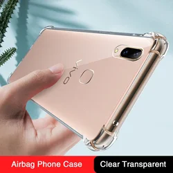 Luxury Airbag Phone Case for VIVO V11 Pro V11i V11Pro V9 V7 Soft Clear TPU Silicone Shockproof Thin Back Cover Transparent Funda