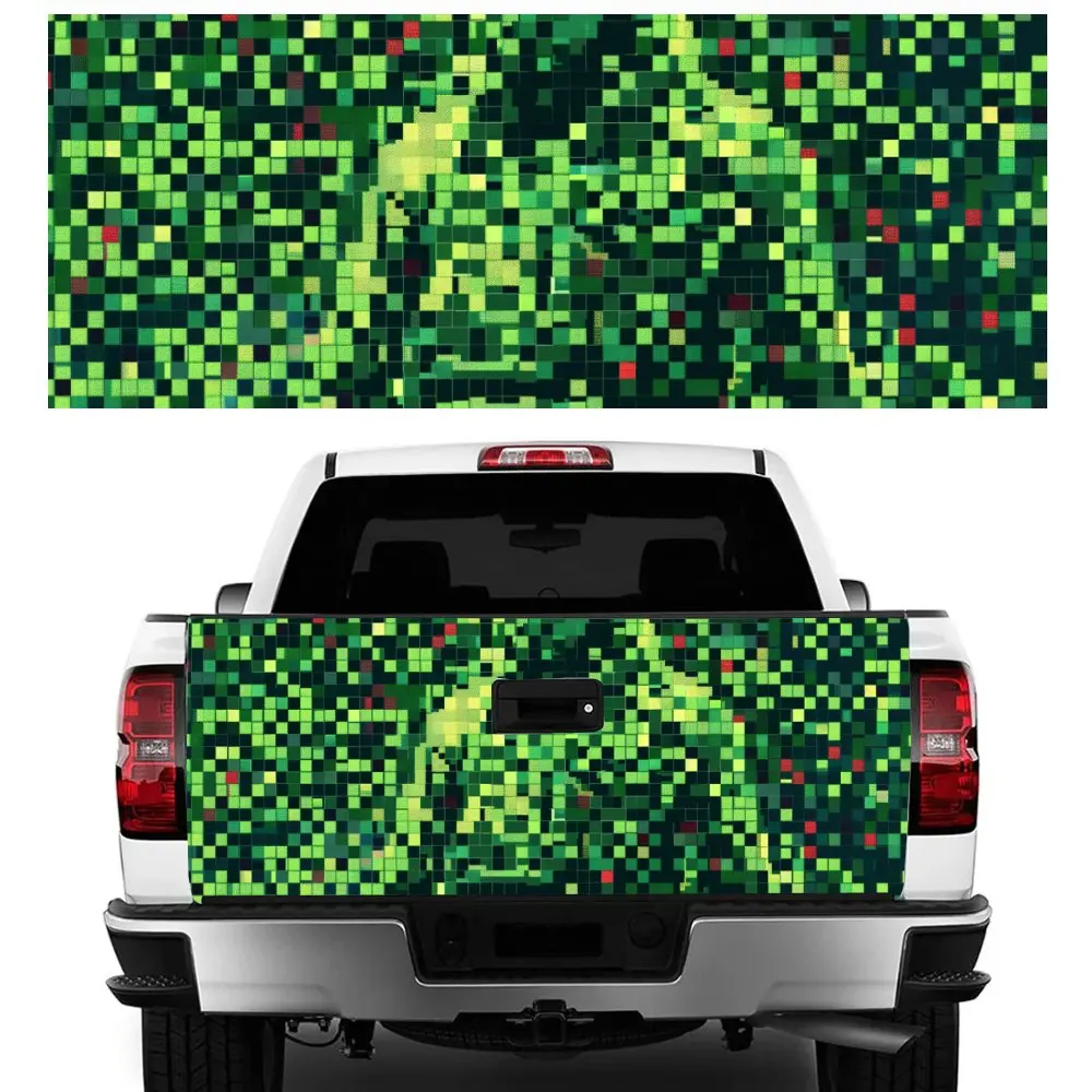 Pixel Military Camouflage Car Tail Trunk Protect Vinly Decal Auto Accessories DIY Hood Decoration Sticker for Off-road Pickup