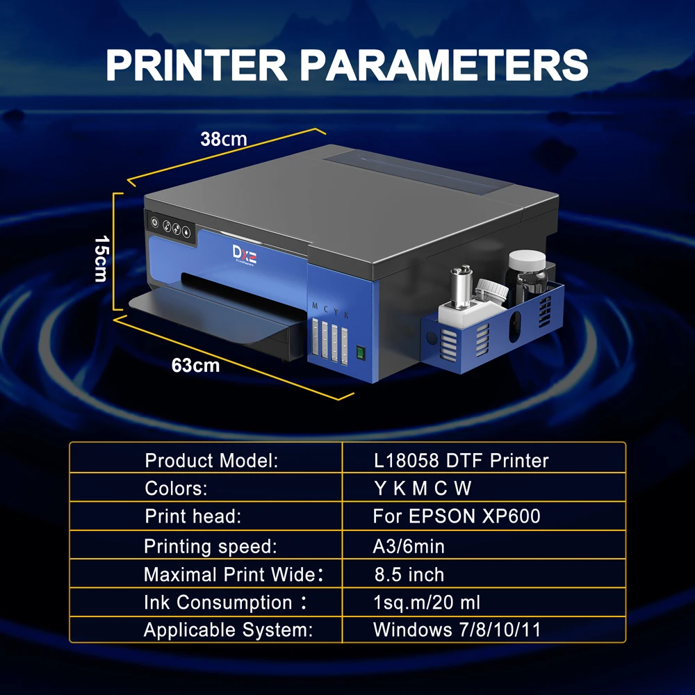 XP600 DTF Printer A3 L18058 Transfer Printing Machine A3 with White Stirring for DIY Print Clothes tShirt Direct to Film Printer