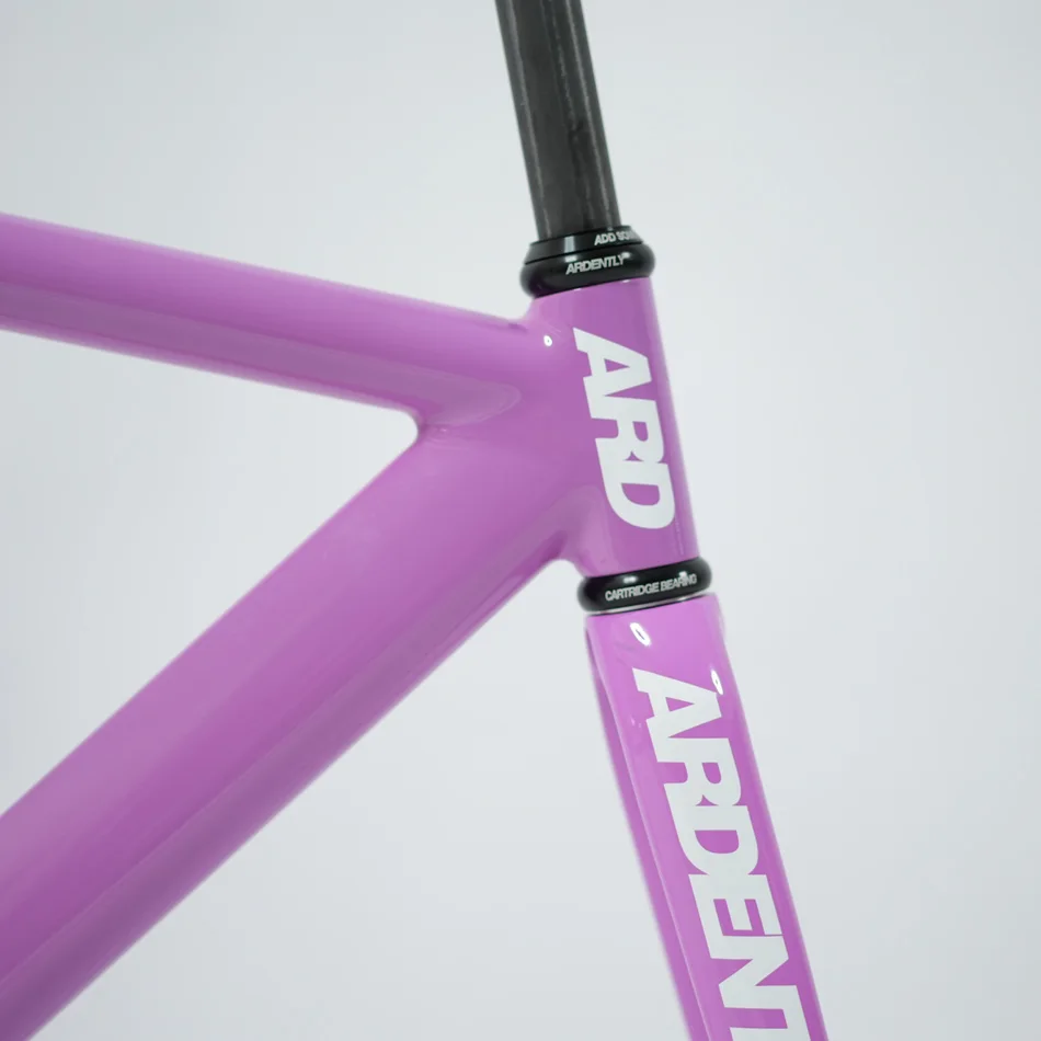 Ardently Arena Pista Frameset 700C Aluminiowa rama o stałej przekładni Widelec węglowy Fixie Bike 53/55/58CM Części rowerowe jednobiegowe