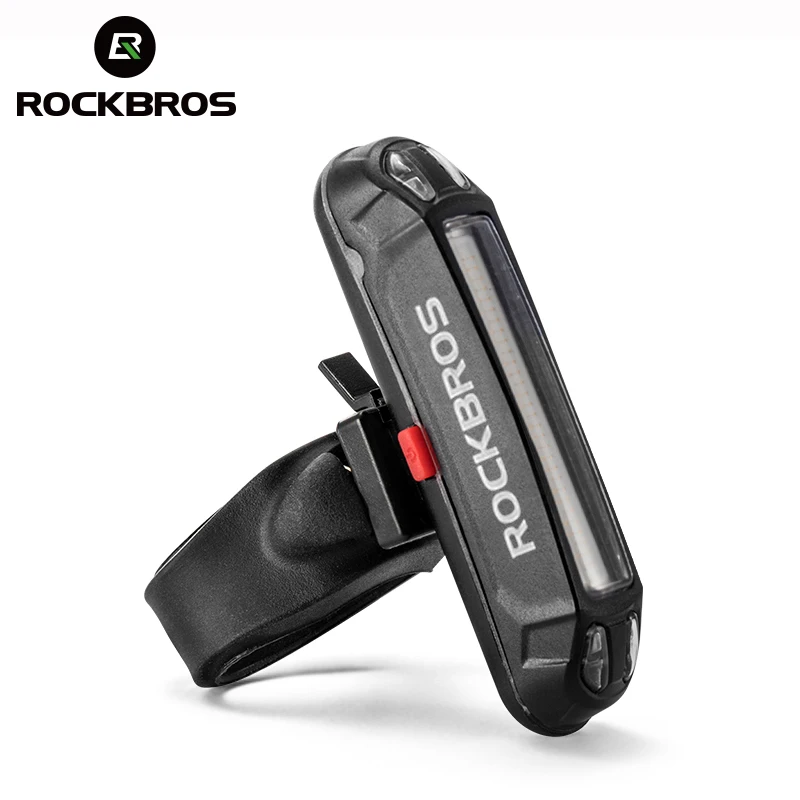 ROCKBROS 자전거 테일 라이트 방수 시트 포스트 경고 자전거 후면 조명 MTB 도로 LED 램프 테일 라이트 USB 충전 사이클링 라이트