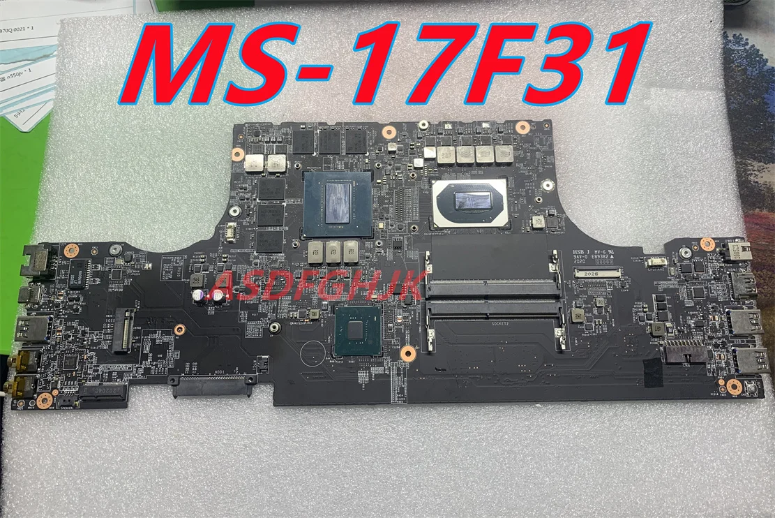 Original MS-17f31 für MSI GF75 MS-17F3 Laptop-Motherboard mit I7-9750H CPU und n18e-g0-a1 funktioniert perfekt