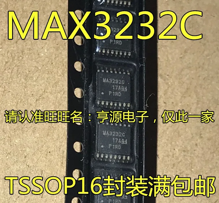 10pieces MAX3232 MAX3232CPWR MA3232C   TSSOP16 RS232