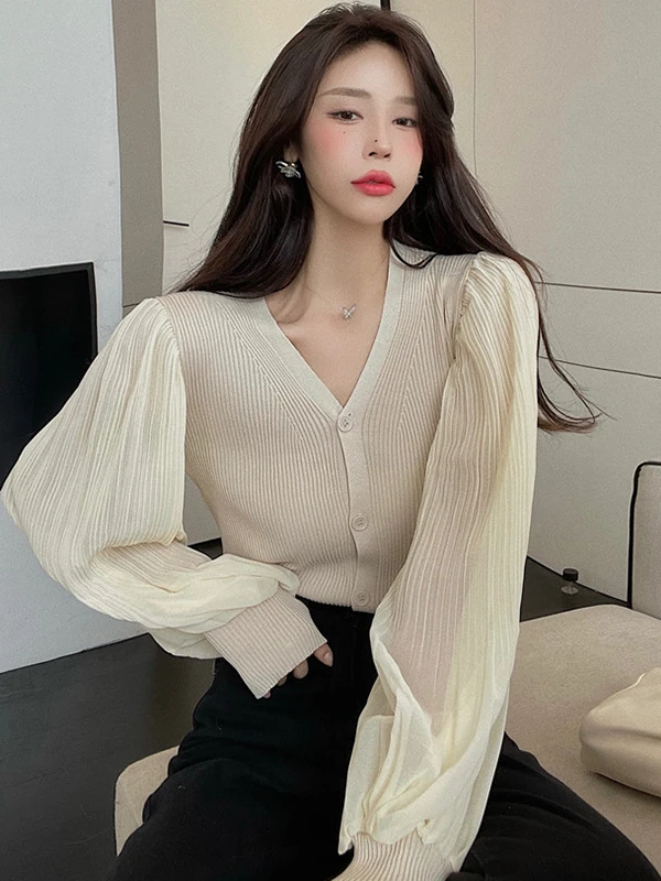 

Ele вязаный открытый кардиган, свитер, базовый слой, женская мода, весна-осень-зима, новинка 202, сли, внутренняя одежда, облегающий крой, Lo...